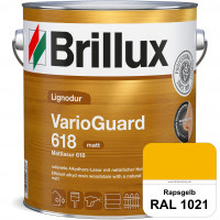 Mattlasur 618 (RAL 1021 Rapsgelb) matte & wetterbeständige Lasur (lösemittelhaltig) für Laub- und Na