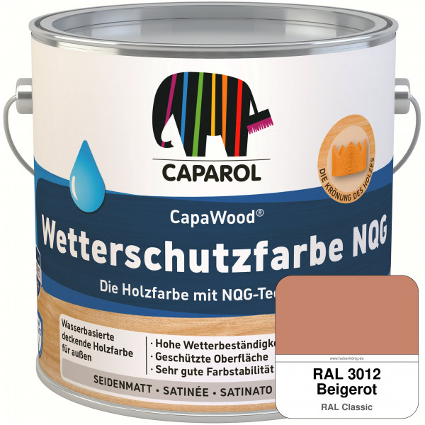 CapaWood® Wetterschutzfarbe NQG (RAL 3012 Beigerot) - ersetzt Capadur Wetterschutzfarbe NQG