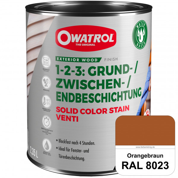 SOLID COLOR STAIN VENTI (RAL 8023 Orangebraun)