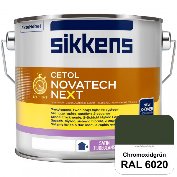 Cetol Novatech neXt (RAL 6020 Chromoxidgrün) Schnelltrocknende Hybrid-Lasur mit höchster Wetterbestä