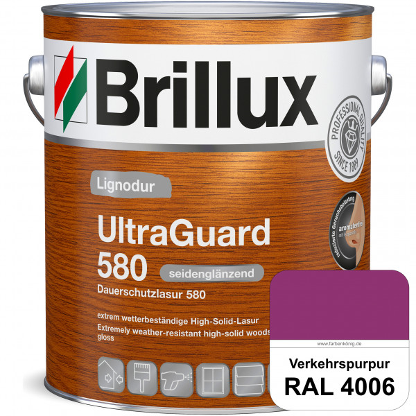 Lignodur UltraGuard 580 (Dauerschutzlasur 580) RAL 4006 Verkehrspurpur