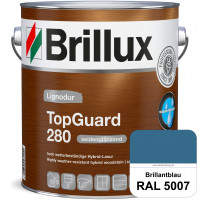 TopGuard 280 (RAL 5007 Brillantblau) wasserbasierte, wetterbeständige und seidenglänzende Hybridlasu