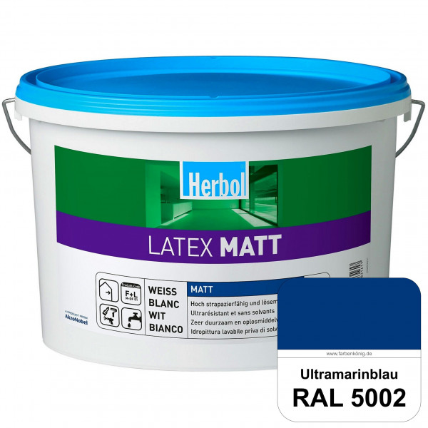 Latex Matt (RAL 5002 Ultramarinblau) Matte Latexfarbe mit hoher Strapazierfähigkeit
