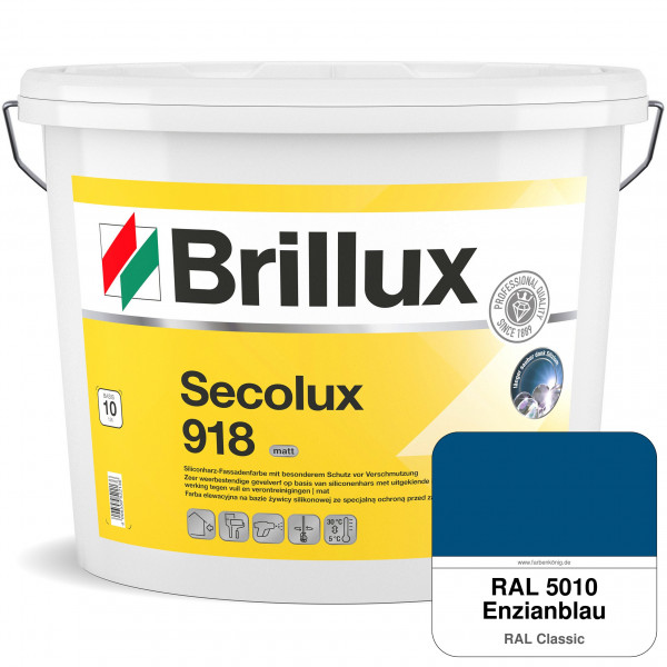Secolux 918 TSR-Formel (RAL 5010 Enzianblau) für den Einsatz auf WDVS - ehemals Silicon-Fassadenfarb