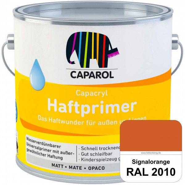 Capacryl Haftprimer (RAL 2010 Signalorange) Grundierungen Holz, Zink, Hart-PVC, Aluminium, Kupfer (i