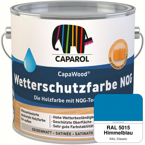 CapaWood® Wetterschutzfarbe NQG (RAL 5015 Himmelblau) - ersetzt Capadur Wetterschutzfarbe NQG