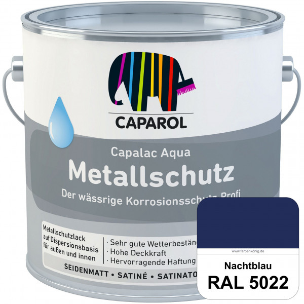 Capalac Aqua Metallschutz (RAL 5022 Nachtblau) wasserbasierter Korrosionsschutz für Stahl & verzinkt