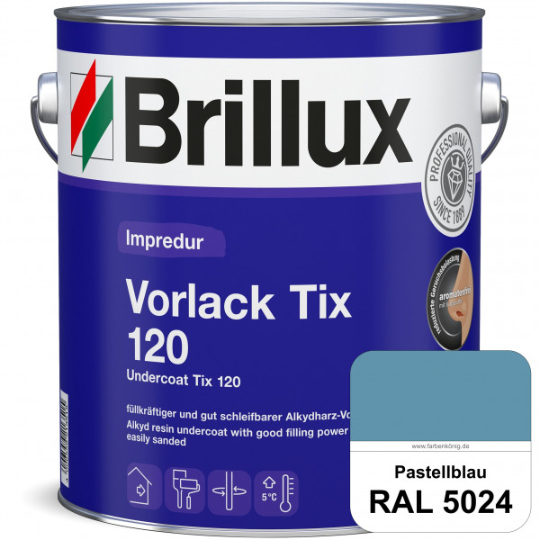 Impredur Vorlack Tix 120 (RAL 5024 Pastellblau) Vorlack für grundierte bzw. gespachtelten Holz- und