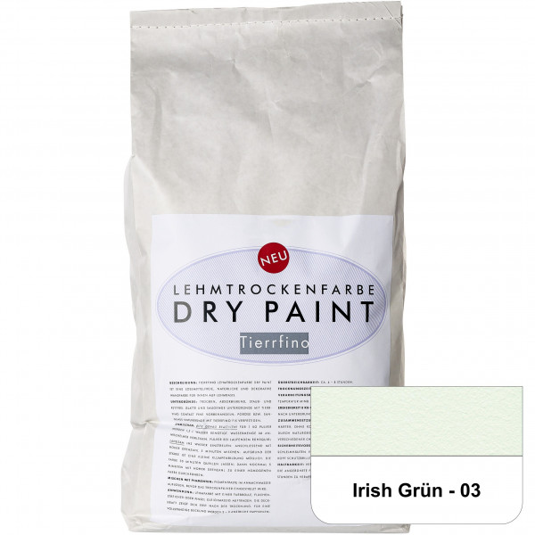 DRY-PAINT Lehmtrockenfarbe - Irish Grün - 03