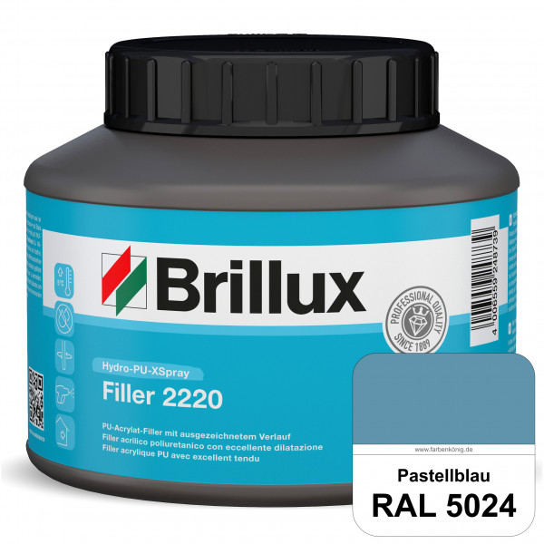 Hydro-PU-XSpray Filler 2220 (RAL 5024 Pastellblau) wasserbasierter Premium-Filler für XVLP-Spritzver