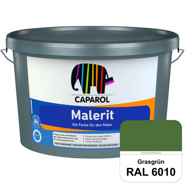 Malerit E.L.F. (RAL 6010 Grasgrün) matte Innenfarbe für Neu- & Renovierungsanstriche