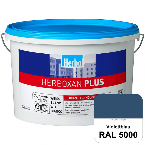 Herboxan Plus (RAL 5000 Violettblau) Siliconharz-Fassadenfarbe für längere saubere Fassaden
