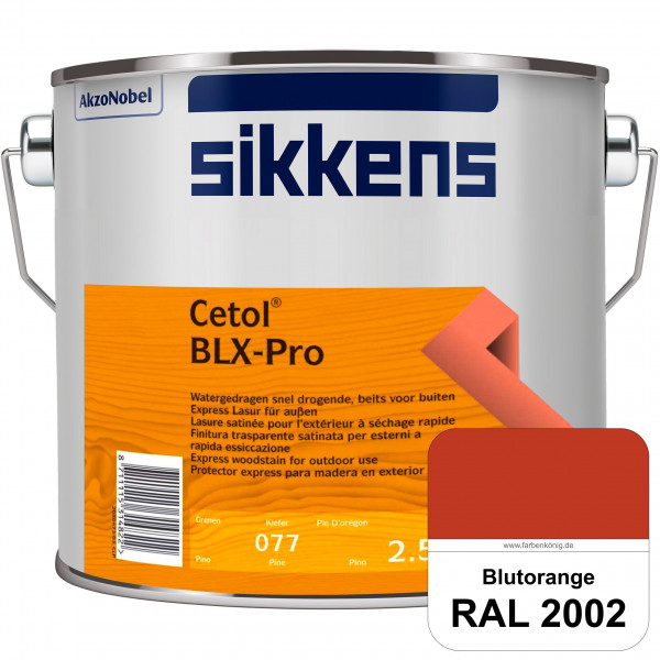 Cetol BLX-Pro (RAL 2002 Blutorange) Express Lasur für die Beschichtung von Holzoberflächen (außen)