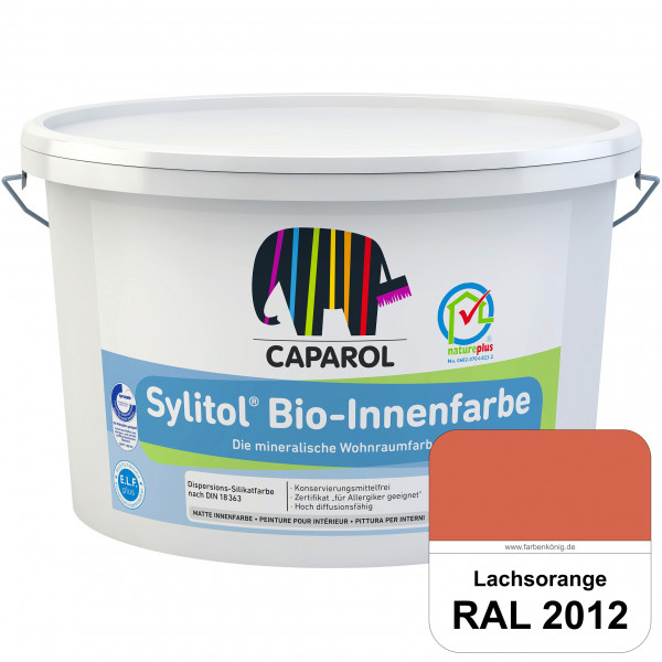 Sylitol® Bio-Innenfarbe (RAL 2012 Lachsorange) Innenfarbe auf Silikatbasis  für Allergiker