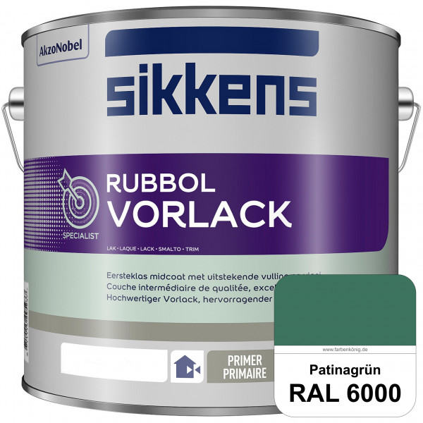 Rubbol Vorlack (RAL 6000 Patinagrün) Aromatenfreier Vorlack der Spitzenklasse (außen & innen)