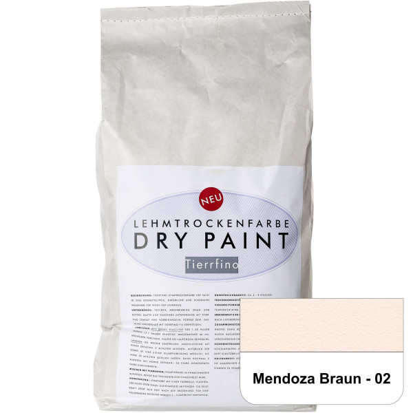 DRY-PAINT Lehmtrockenfarbe - Mendoza Braun - 02