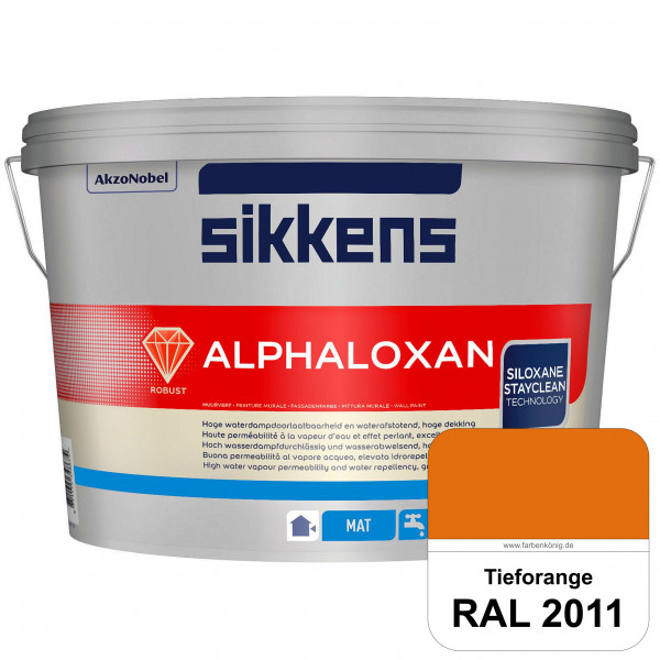 Alphaloxan (RAL 2011 Tieforange) Professionelle Siliconharz-Fassadenfarbe (außen)