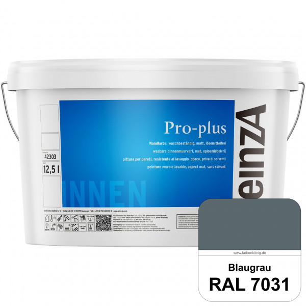 einzA Pro-plus (RAL 7031 Blaugrau) Lösemittelfreie waschbeständige Kunststoff-Dispersionsfarbe