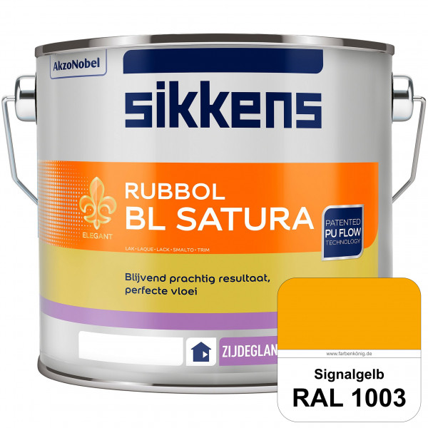 Rubbol BL Satura (RAL 1003 Signalgelb) seidenglänzender PU-Lack (wasserbasiert) innen & außen