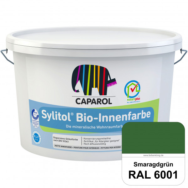 Sylitol® Bio-Innenfarbe (RAL 6001 Smaragdgrün) Innenfarbe auf Silikatbasis  für Allergiker