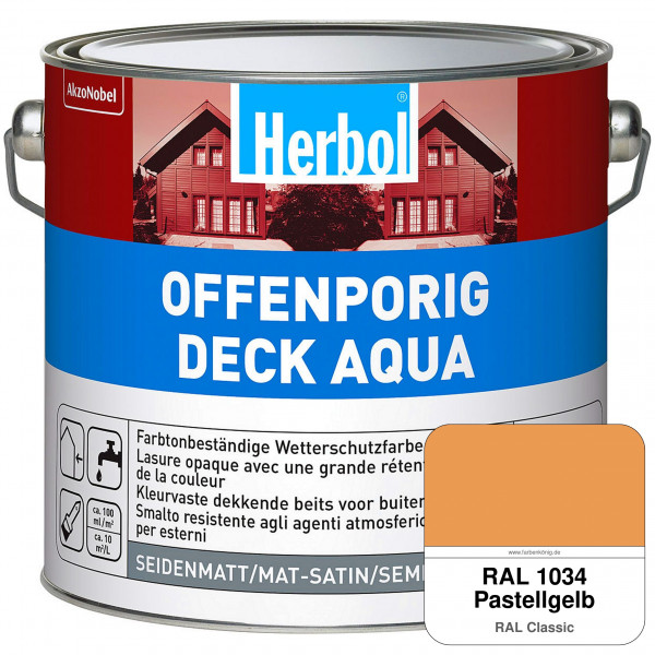 Offenporig-Deck Aqua (RAL 1034 Pastellgelb)