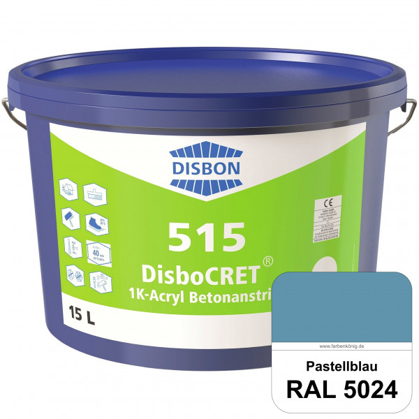 DisboCRET 515 1K-Acryl-Betonanstrich (RAL 5024 Pastellblau) Hochwertige & rissüberdeckende Schutzbes