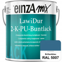 einzA LawiDur 2-K-PU-Buntlack - Hochglanz (RAL 5007 Brillantblau)