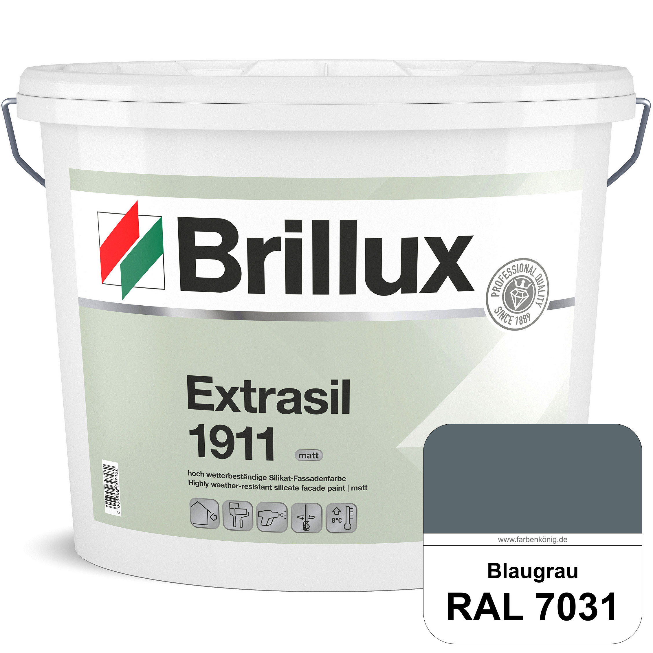 TRISTARcolor Lackstift RAL 7031 Blaugrau Seidenmatt – 50 Ml, Schnelltrocknend, Für Viele Oberflächen