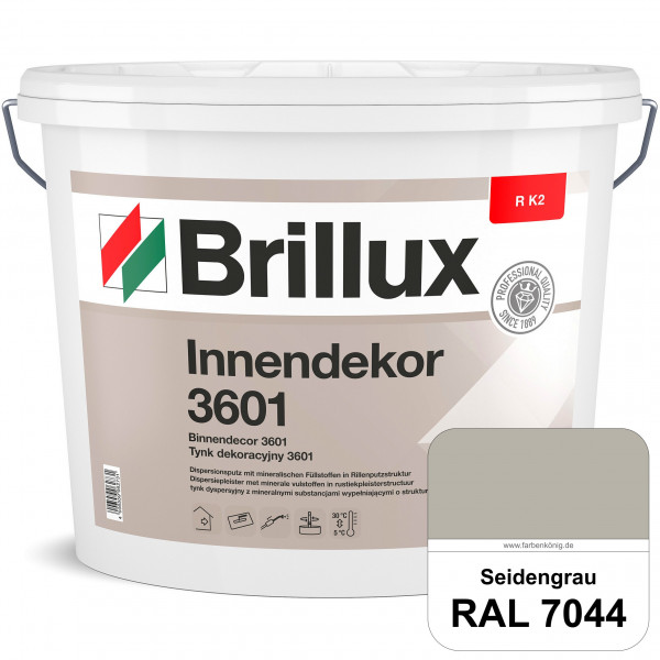 Innendekor ELF R K2 3601 (RAL 7044 Seidengrau) Rillenputz zur Erzielung dekorativer und strapazierfä