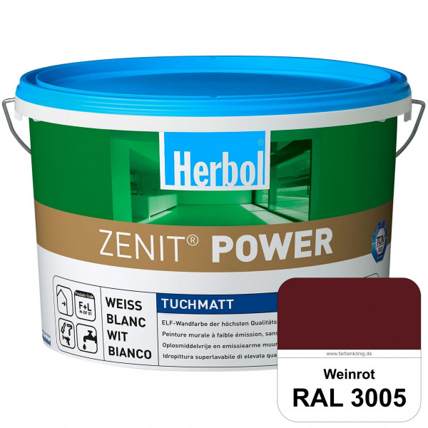 Herbol Zenit Power (RAL 3005 Weinrot) Superdeckende ELF-Wandfarbe