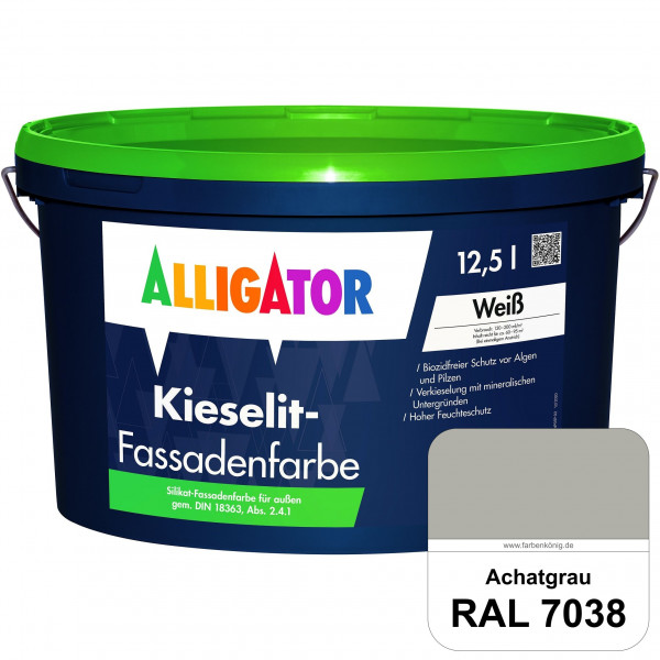 Kieselit-Fassadenfarbe (RAL 7038 Achatgrau)
