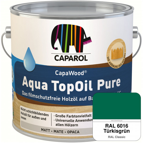 CapaWood® AquaTopOil Pure (RAL 6016 Türkisgrün) - ersetzt CapaGreen Holz-Öl Aqua