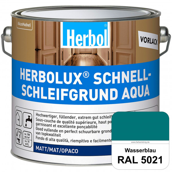 Schnellschleifgrund Aqua (RAL 5021 Wasserblau) wasserverdünnbarer Vorlack mit hervorragender Schleif