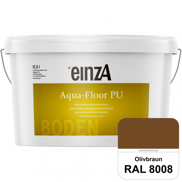 einzA Aqua-Floor PU (RAL 8008 Olivbraun) seidenglänzender Acryl-PU-Bodenbeschichtung