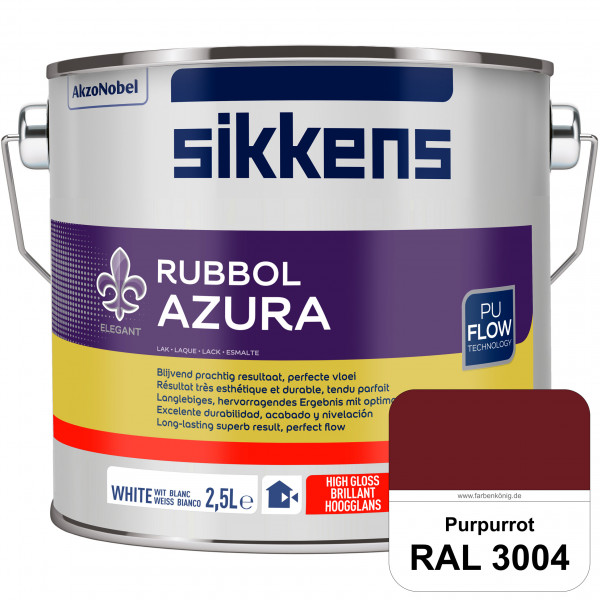Rubbol Azura (RAL 3004 Purpurrot) hochglänzender Lack (löselmittelhaltig) innen & außen