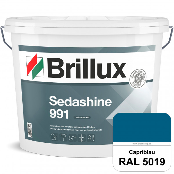 Sedashine 991 (RAL 5019 Capriblau) Seidenmatte Innendispersion für hoch strapazierfähige & gut reini