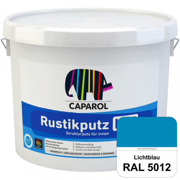 Rustikputz K 15 (RAL 5012 Lichtblau) Dekorputze für dekorative Innenbeschichtungen.