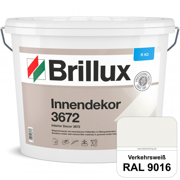 Innendekor ELF R-K3 3672 (RAL 9016 Verkehrsweiß) Kratzputz zur Erzielung dekorativer und strapazierf