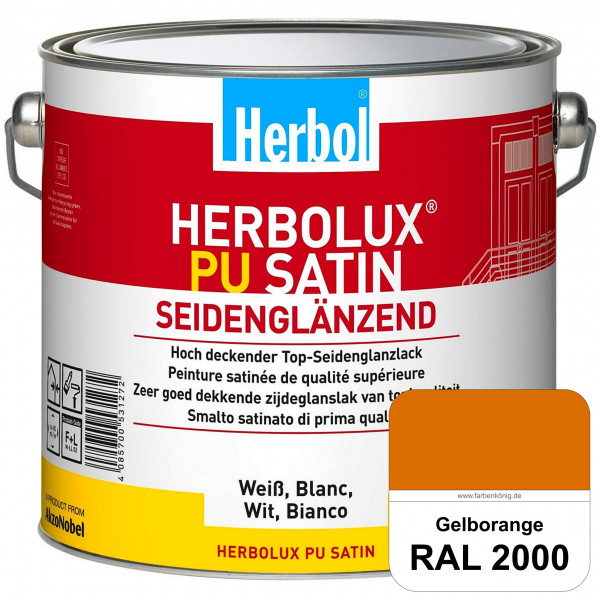 Herbolux PU Satin (RAL 2000 Gelborange) Top-PU-Seidenglanzlack (Innen & Außen)