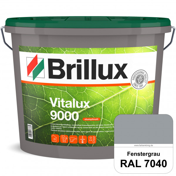 Vitalux 9000 (RAL 7040 Fenstergrau) konservierungsmittelfreie Innendispersion für Kinder- & Schlafzi
