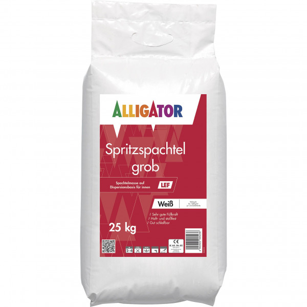 Spritzspachtel grob LEF Sackware (Naturweiß)