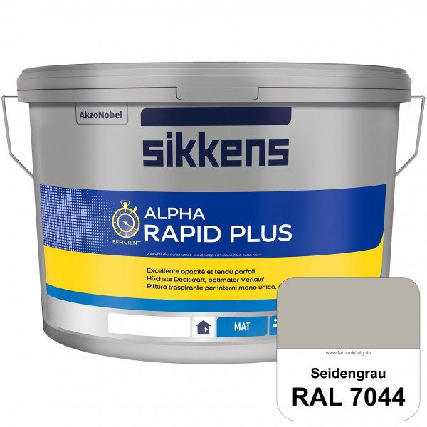 Alpha Rapid Plus (RAL 7044 Seidengrau) Hochwertige & stumpfmatte Wandfarbe für mittlere Belastungen