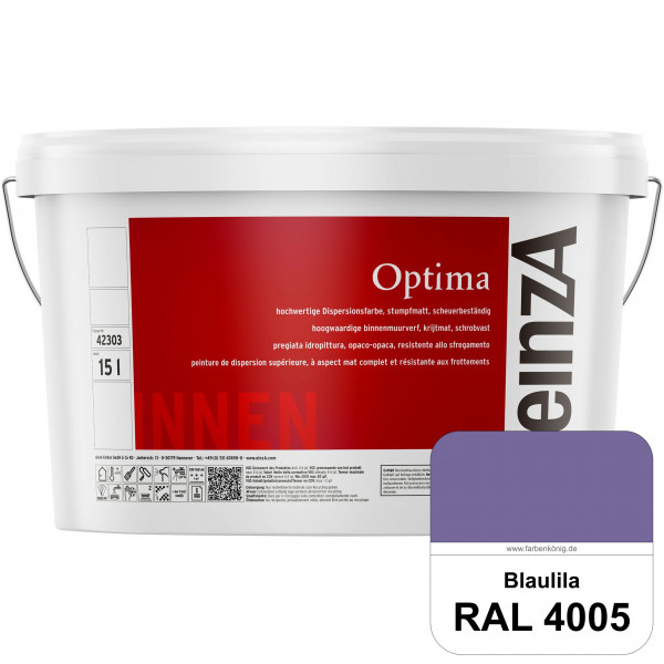 einzA Optima (RAL 4005 Blaulila) Stumpfmatte Dispersionsfarbe für hochwertige Anstriche