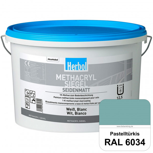 Methacryl Siegel (RAL 6034 Pastelltürkis) seidenmatte 1K-Beschichtung Böden (Innen & Außen)