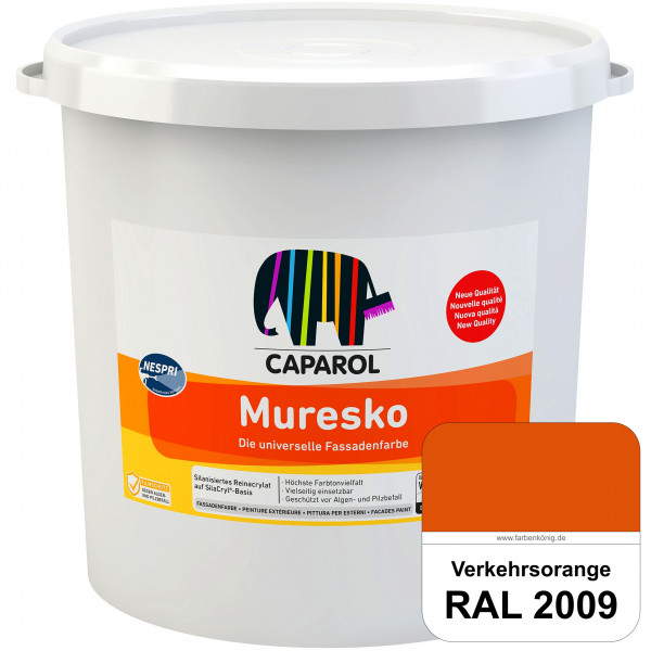 Muresko Nespri (R 30) (RAL 2009 Verkehrsorange) Silanisierte Reinacrylat-Fassadenfarbe auf SilaCryl®