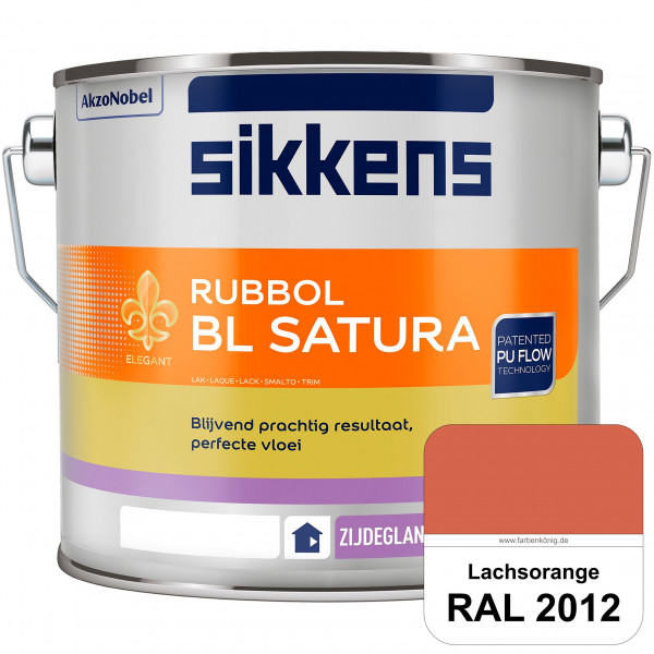 Rubbol BL Satura (RAL 2012 Lachsorange) seidenglänzender PU-Lack (wasserbasiert) innen & außen
