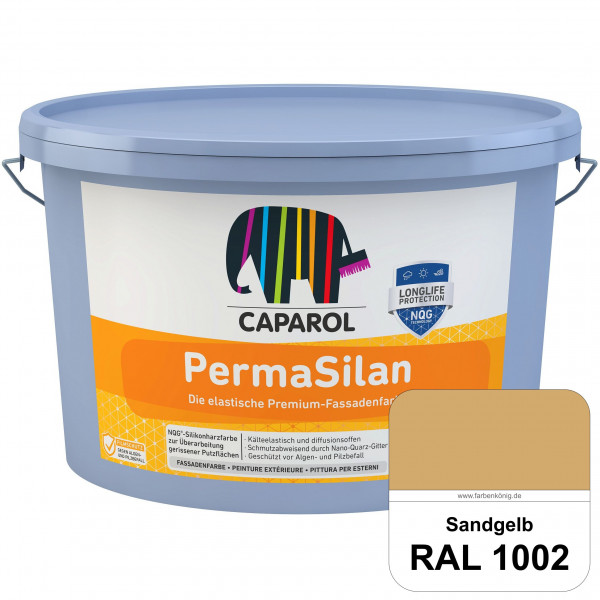PermaSilan (RAL 1002 Sandgelb) Elastische, diffusionsoffene Fassadenfarbe mit integrierter Nano-Quar