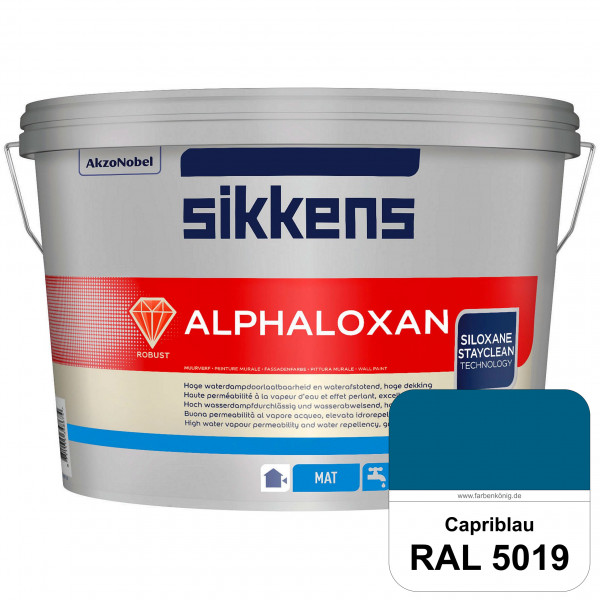 Alphaloxan (RAL 5019 Capriblau) Professionelle Siliconharz-Fassadenfarbe (außen)