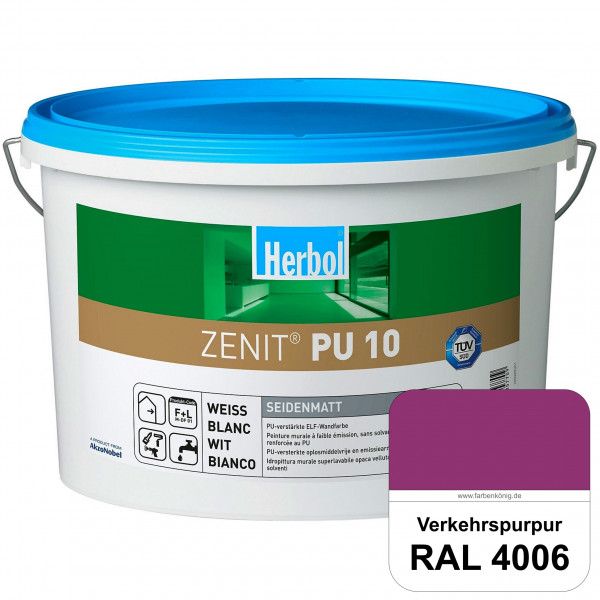 Zenit PU 10 (RAL 4006 Verkehrspurpur) seidenmatte und strapazierfähige PU-Wandfarbe