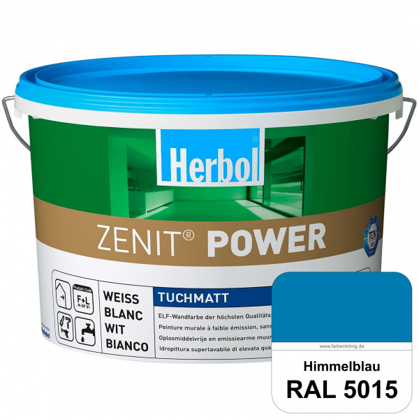 Herbol Zenit Power (RAL 5015 Himmelblau) Superdeckende ELF-Wandfarbe